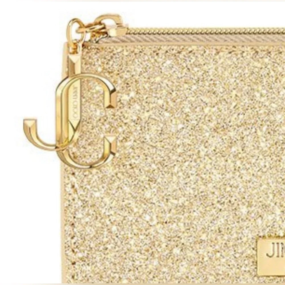NWOT Jimmy Choo Cosmetic Bag & Charm